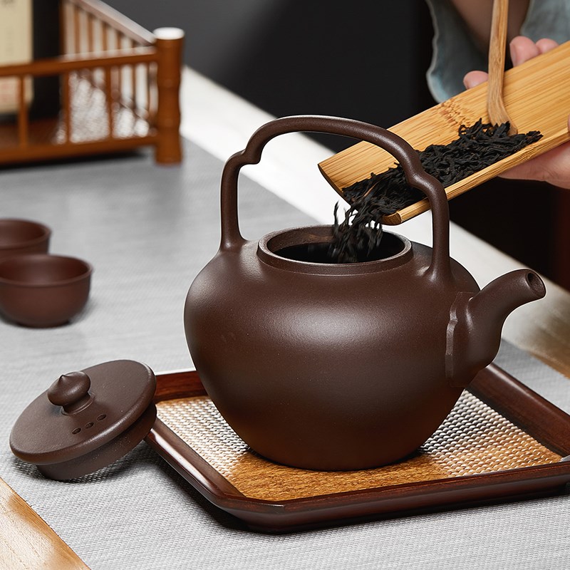 紫砂煮茶壶电陶炉烧水壶提梁吴经炭炉耐高温功夫茶具套装围炉煮茶