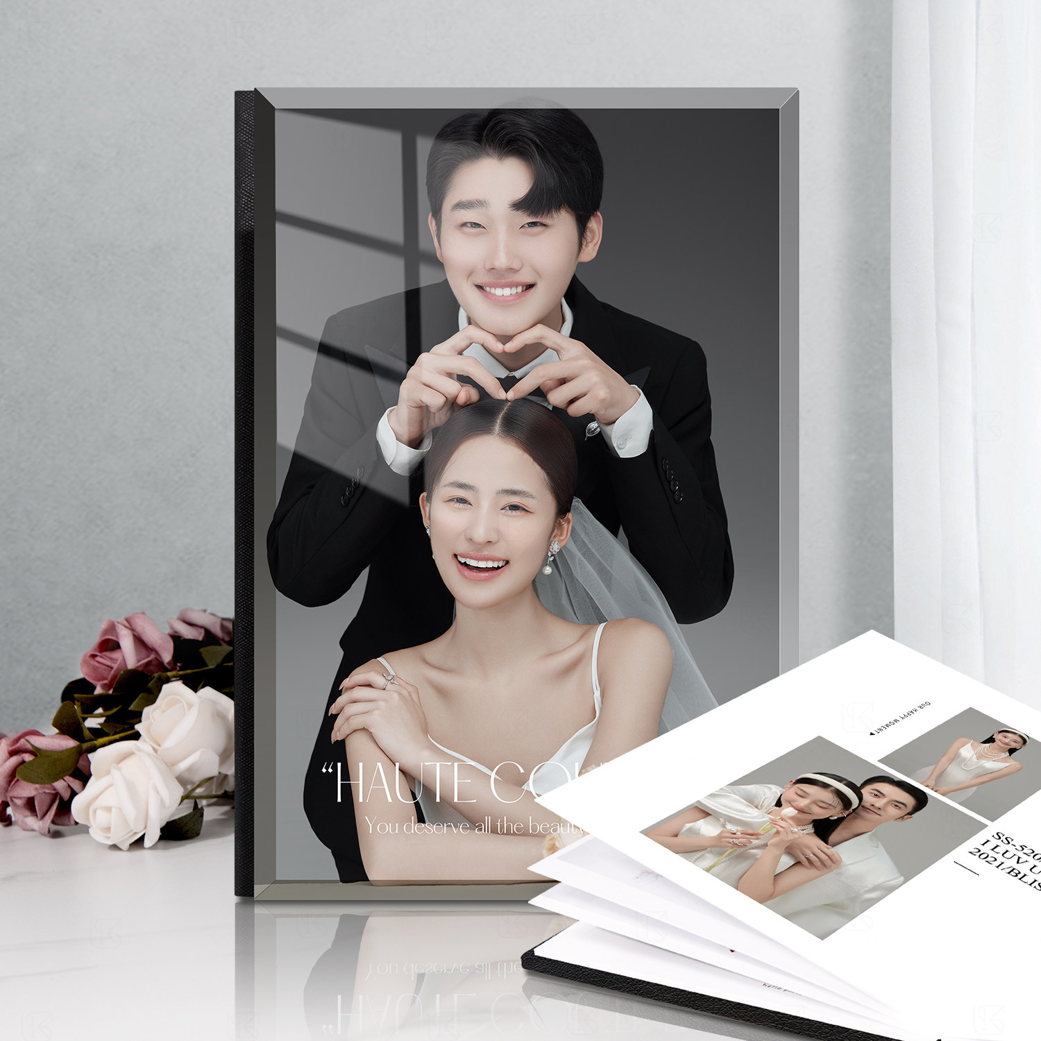 水晶相册定制照片书婚纱照制作高端影楼结婚做写真洗照片毕业入册
