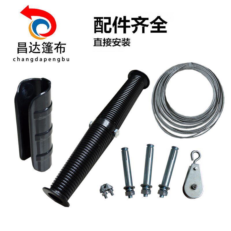 加厚铸铁猪场手摇卷帘机养殖场卷帘机自锁大棚卷帘布升降器摇膜器