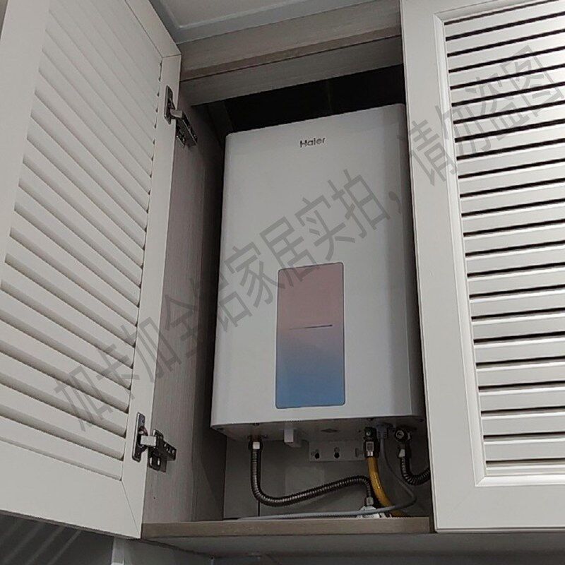 厨房全铝吊柜定制热水器装饰罩铝合金百叶门定做太空铝柜子门订制
