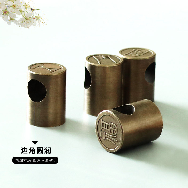 纯铜插销门栓中式仿古大门安全插销杆木门锁扣双开门锁明插销拴子