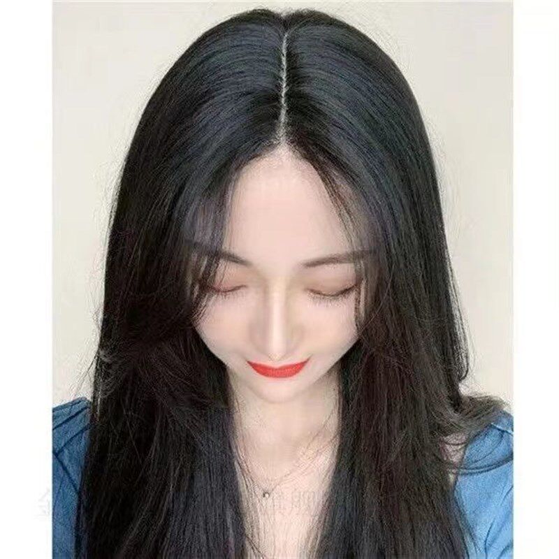 许昌假发头套定制全真人发丝头套女士U型前蕾丝假发长直发可烫染