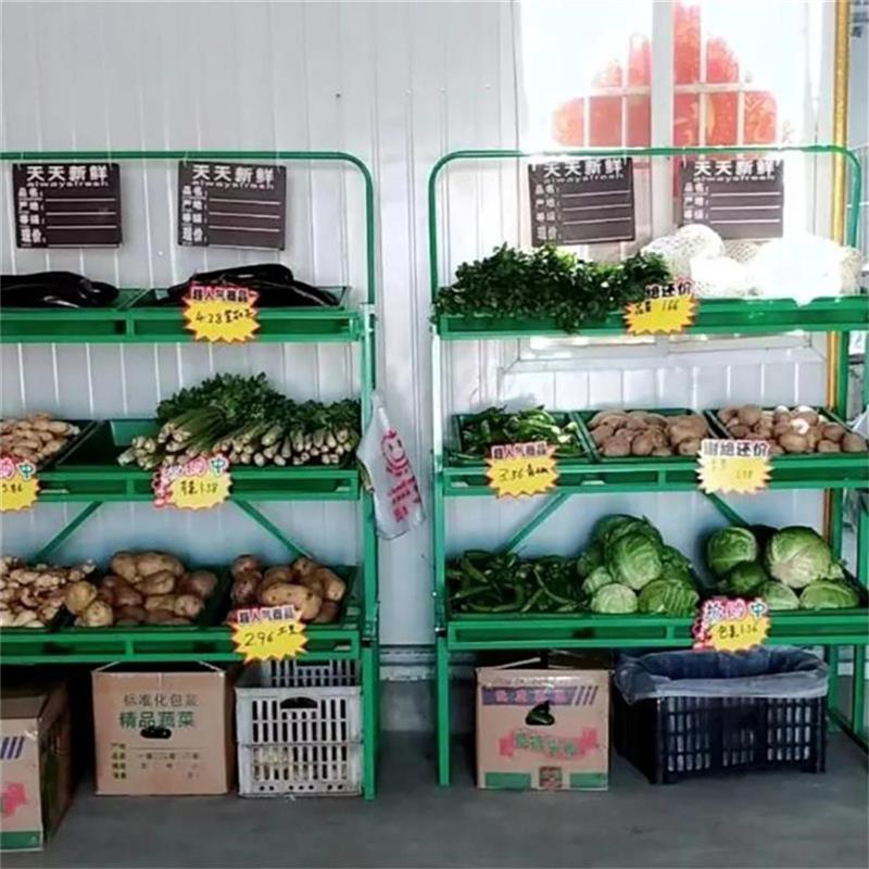 果蔬货架展示架多功能三层水果架便利店超市生鲜二层菜架子