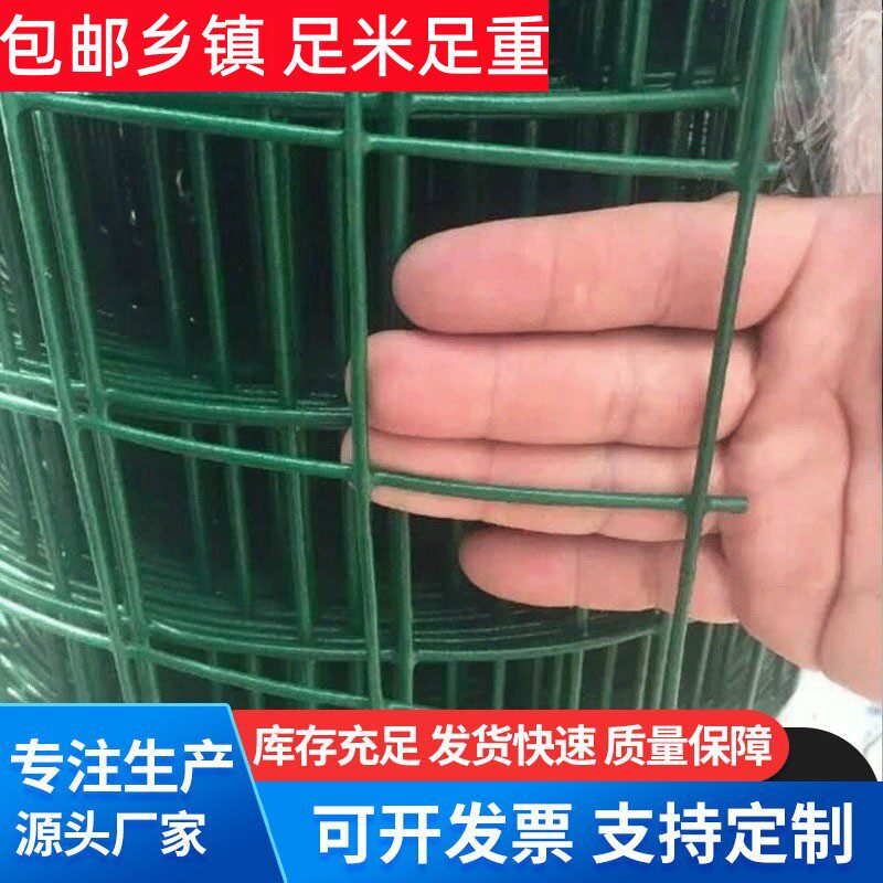 荷兰网绿色硬塑果菜园隔离防护防鼠塑料养殖拦鸡包塑钢铁丝网围栏
