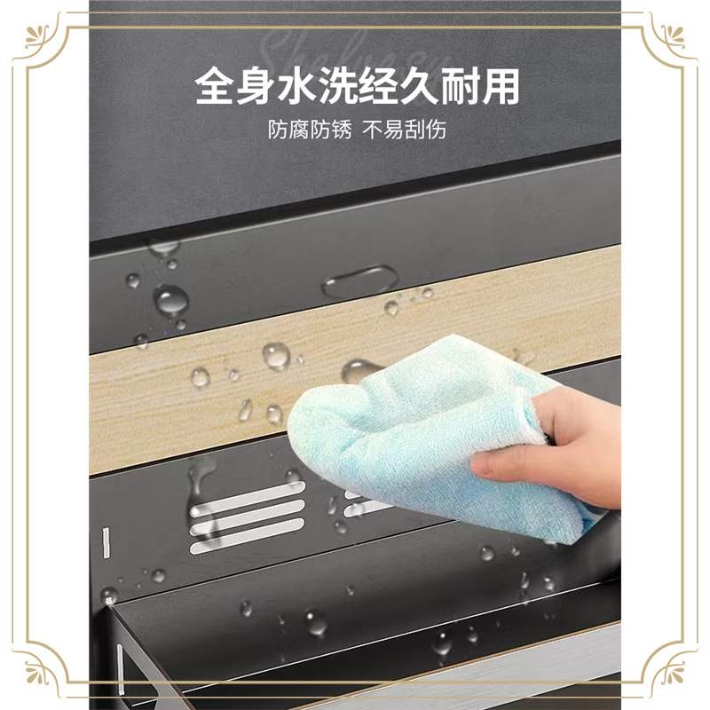 厨房置物架架子墙上壁挂多功能收纳挂钩免打孔KG锅盖架德国L包邮