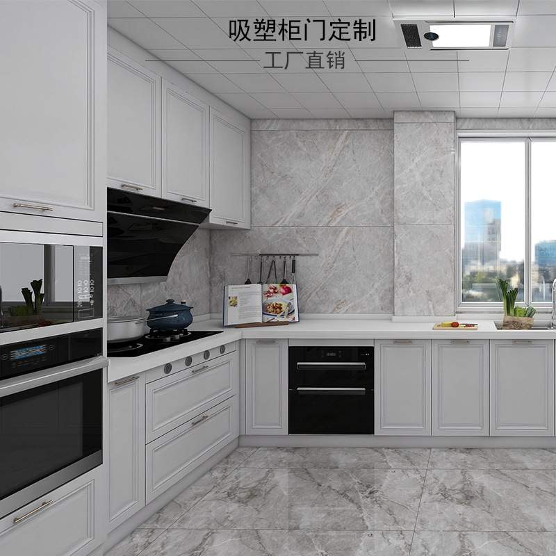 东莞全屋设计衣柜橱柜平开门吸塑门板开放式简约一门到顶