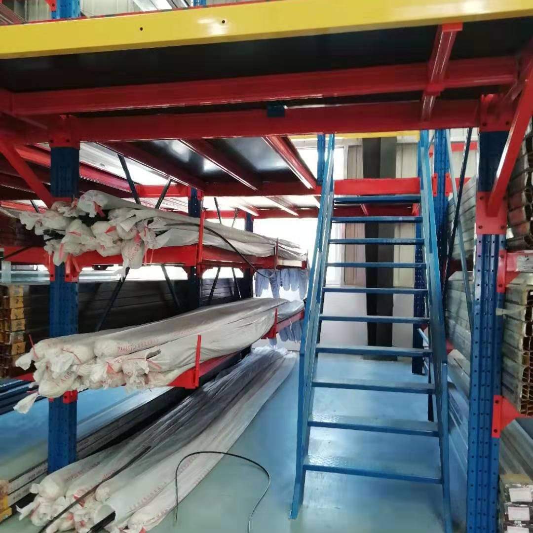 仓库阁楼悬臂式钢平台铝管型材料存储单双面托臂式组合式仓储货架