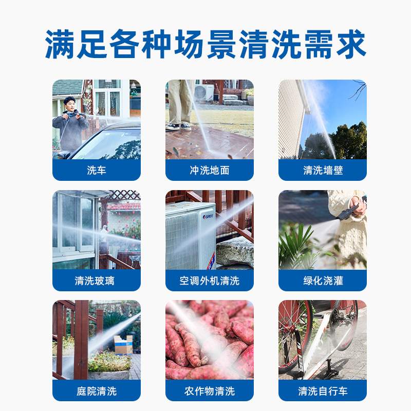1200W小巧便携大功率HF-60铜芯感应电机安露洗车机家用清洗机
