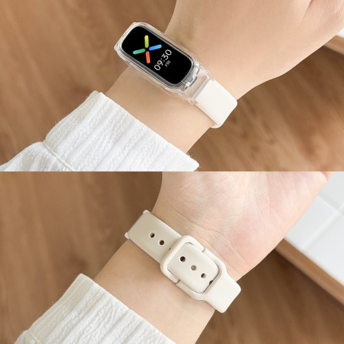 适用OPPO手环日式反扣硅胶表带