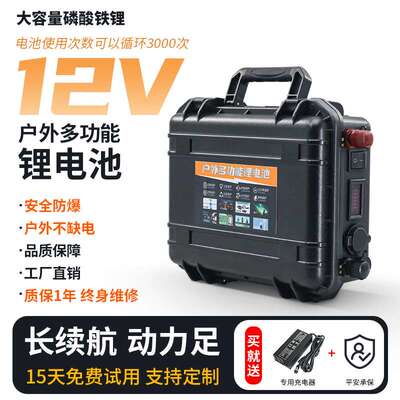 磷酸铁锂12v24v48v船用推进器橡皮艇户外船用150ah磷酸铁锂电池