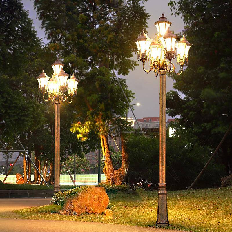 小区路灯欧式复古led户外防水景观灯室外别墅花园高杆草坪庭院灯
