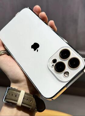 ins高级感磨砂电镀纳米AG适用iPhone15promax苹果16pro手机壳14plus防指纹17男13女12情侣防摔保护套原机11壳