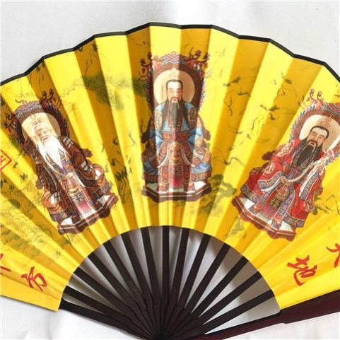 法器道家用品道士法扇绢丝布折扇三清扇子上清太清天师五雷扇