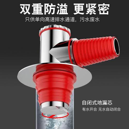 洗衣机排水管地漏接头下水管三头通分水器口防臭防溢水三通分支器