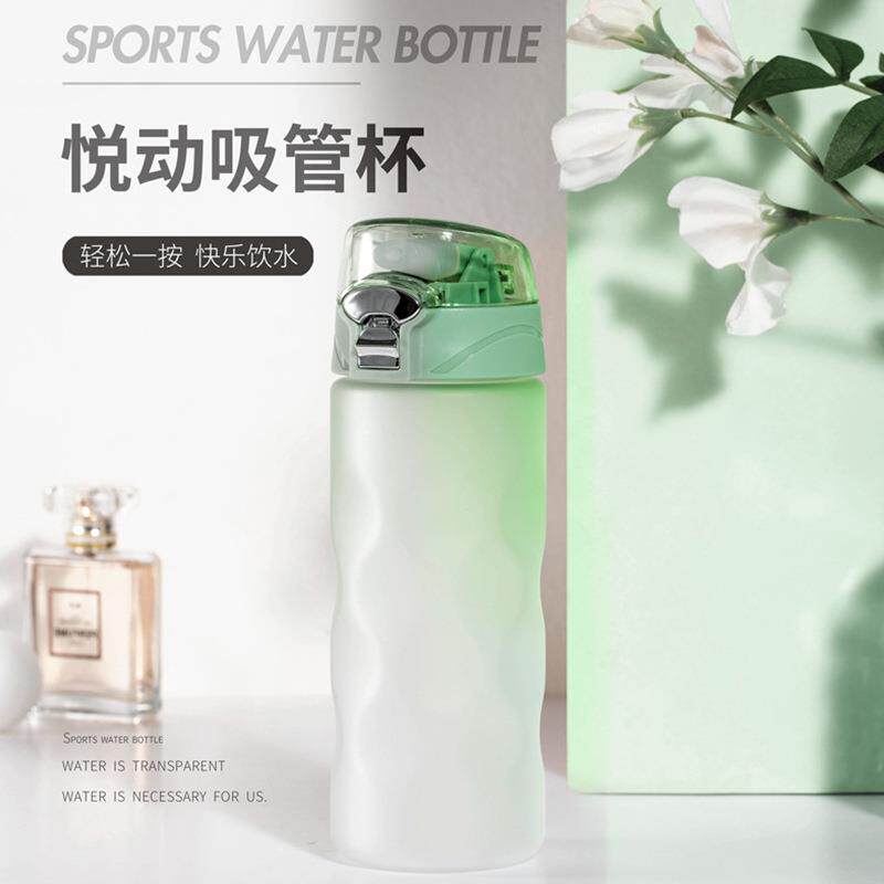 儿童壶吸管杯学饮杯运动便携随手杯弹跳提绳塑料水杯宝宝鸭嘴水瓶