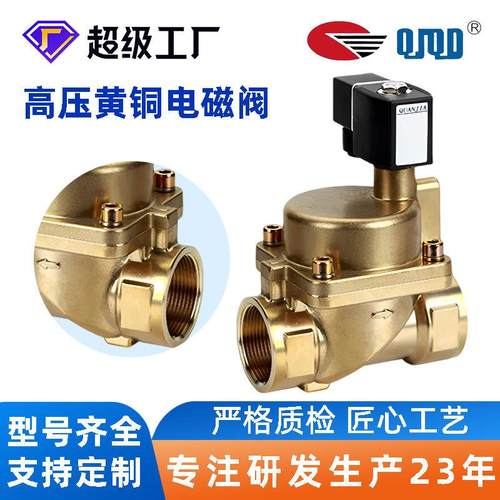 【定制】高压活塞式先导式电磁阀高压4.0Mpa黄铜DN15至DN40电磁阀