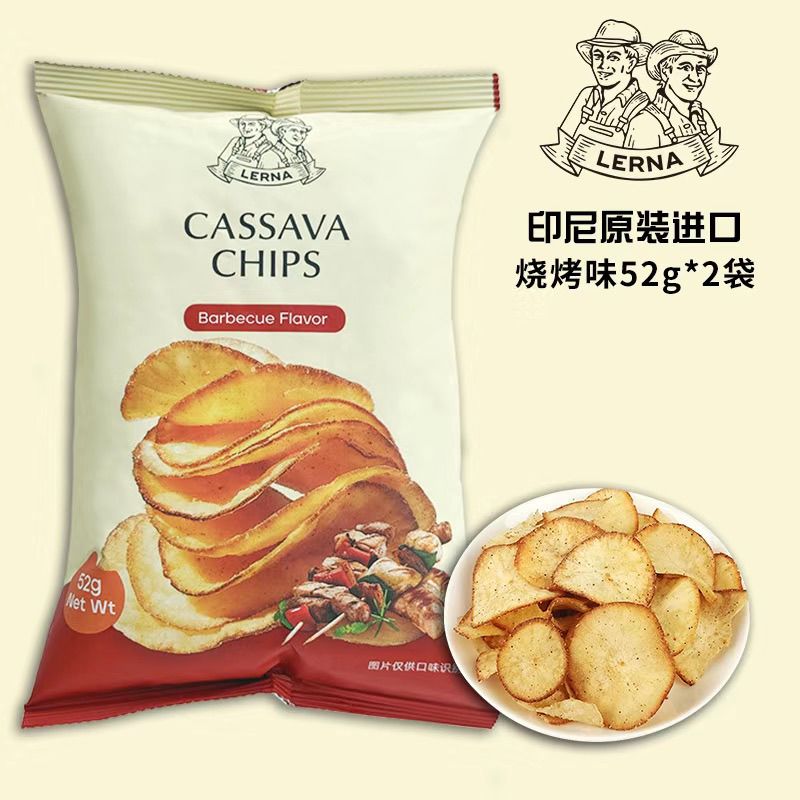 莱纳木薯片烧烤味52g迷你包开袋即食印度尼西亚原装进口图片