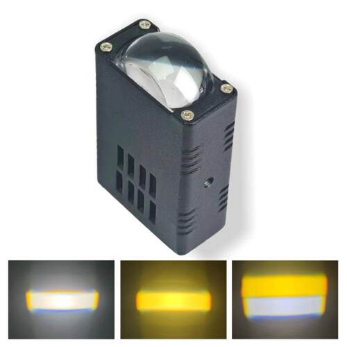 汽车前大灯中网格栅灯i17led1.5寸双色射灯摩托车模组矩阵雾灯