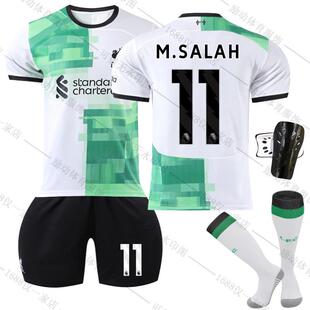 2324利物浦客场11号萨拉赫9努涅斯7迪亚斯10麦卡利斯特足球服套装