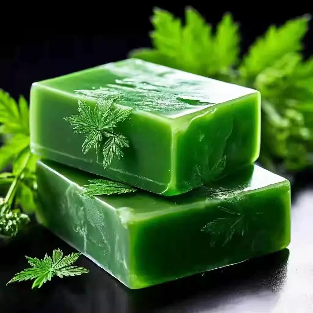 【身上不痒了】艾草精油洗澡香皂洗脸皂沐浴皂手工艾叶肥皂gk