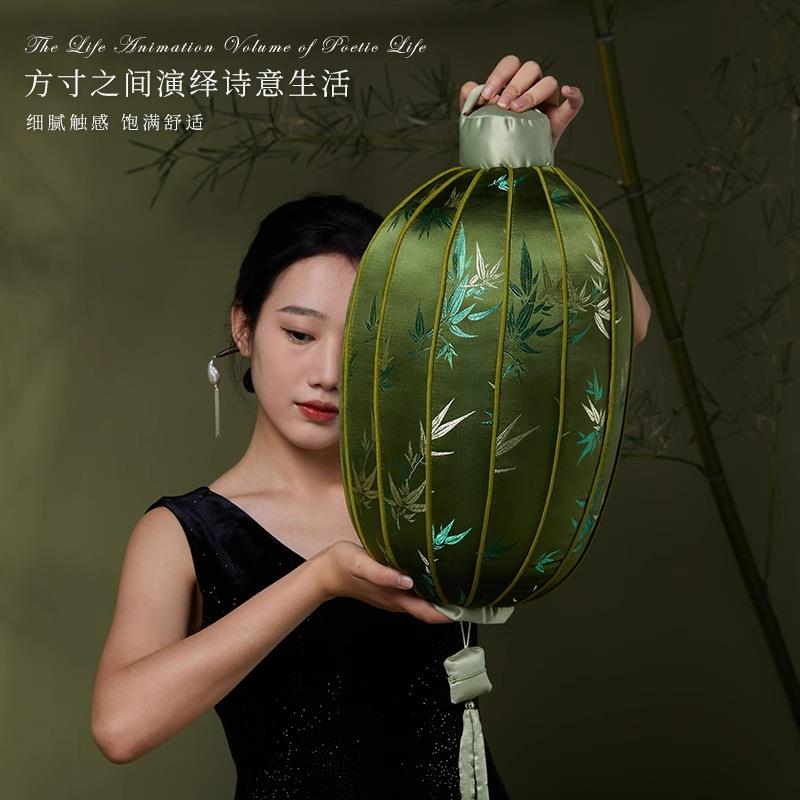 新中式氛围感灯笼抱枕客厅装饰异形创意挂件中国风摆件圆柱形靠枕