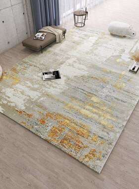 客厅地毯地垫清新茶几毯轻奢风简约现代家用北欧新中式浅灰色耐脏