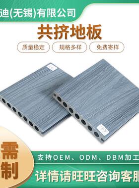 厂家供应共挤地板142*22灰色户外免漆木纹二代共挤塑木地板木塑