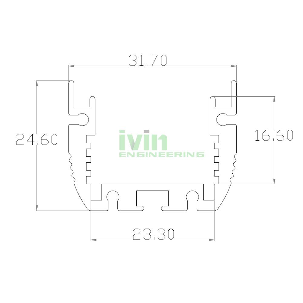 洗墙灯套件LED洗墙灯外壳线条灯外壳套件吊线灯外壳套件硬灯条