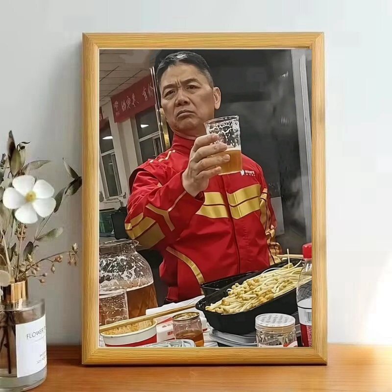 刘强东办公室大气新款照片摆件