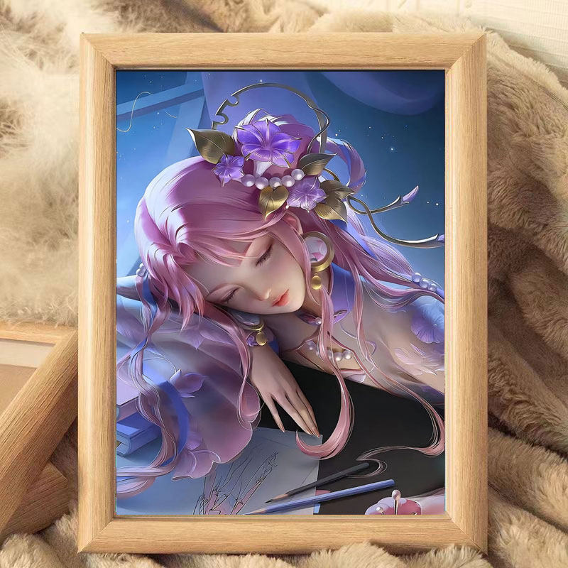 王者荣耀小众精致女神王昭君皮肤合集送朋友生日礼物创意木制相框