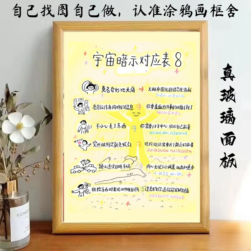 宇宙安慰治愈系文字相框摆台摆件