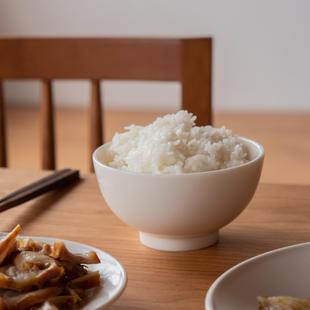 白瓷饭碗套装 木墨生活 简约餐具新款 鹿至纯白饭碗 家用陶瓷碗日式