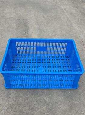 蓝色塑料整筐 可烫金0600*420*20塑胶框蓝色 BXO蓝色带孔理整理筐