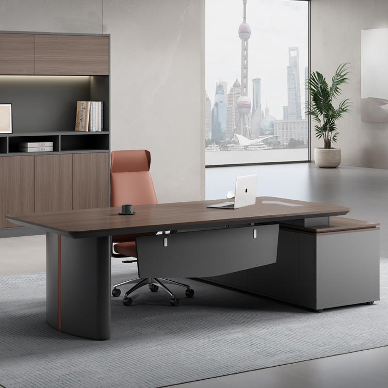 板老办公桌简约现代S902总裁经理主桌班椅轻奢大气台领导管办公室