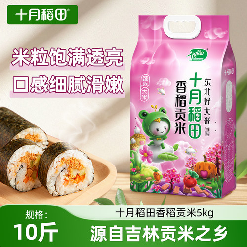 十月稻田香稻贡米5kg东北大米