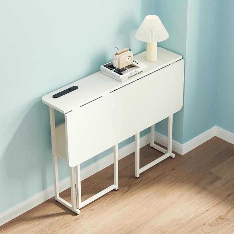 简易折叠办公桌电脑桌折叠书桌书架一体桌学习小桌子家用