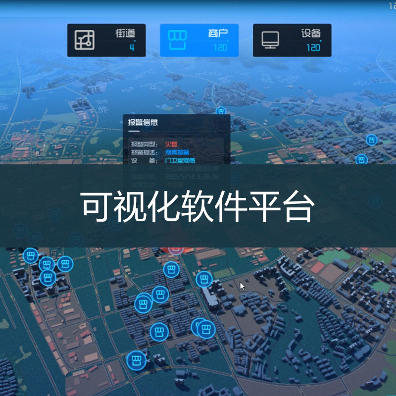 园区工业企业环境可视化监管云平台城市大数据可视化信息平台
