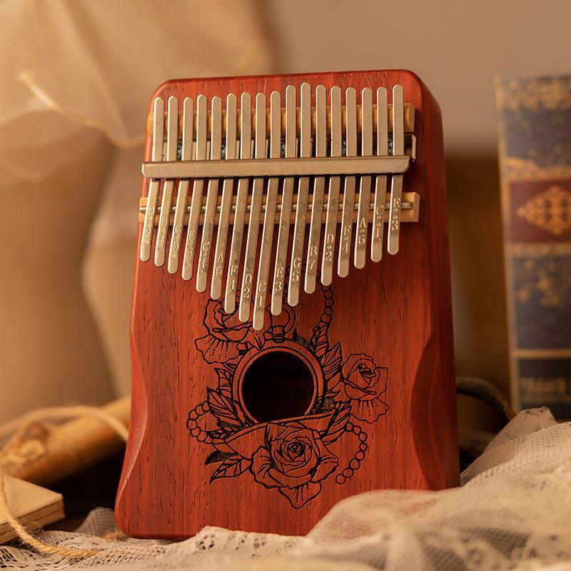17音胡桃木拇指琴相思木卡林巴琴花梨木手指琴21音玫瑰木五指琴