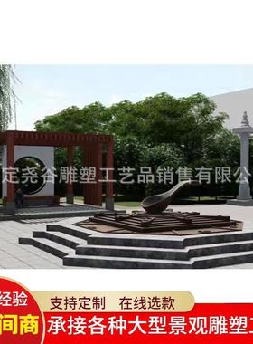 大型指南针司南日晷四大发明地动仪造纸术纯铜铸造广场公园雕塑