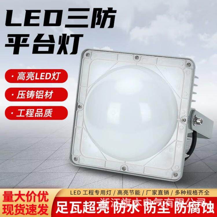NFC9192LED平台灯50W70W100W三防泛光灯支架式防水防尘照明灯