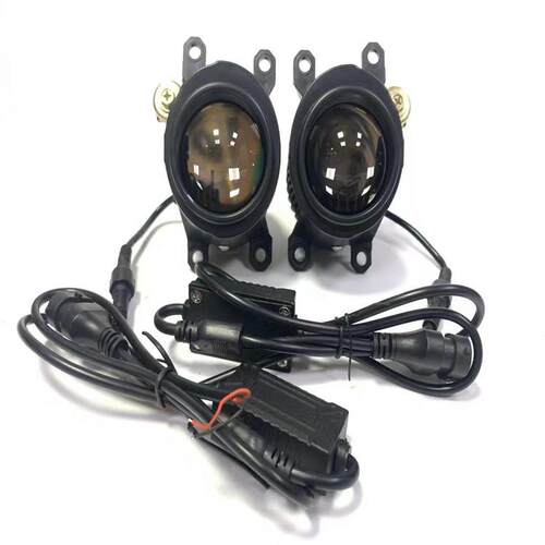 适用丰田卡罗拉塞纳奕泽通用2.0寸LED双光雾灯透镜黄光白光近远光