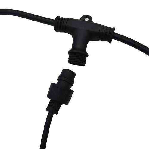 灯串延长线亮化工程专用大功率灯4平方灯串线上三通母头分流器