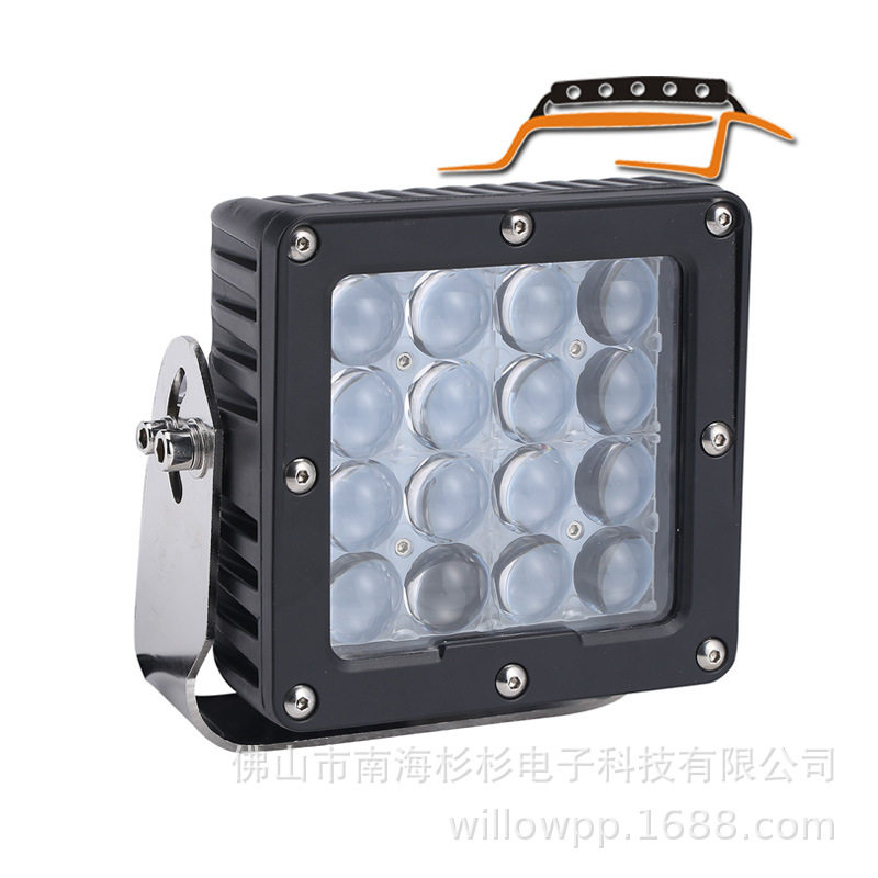 80W LED挖机照明灯 LED搜索灯 LED工程车灯汽车辅助照明灯汽车灯