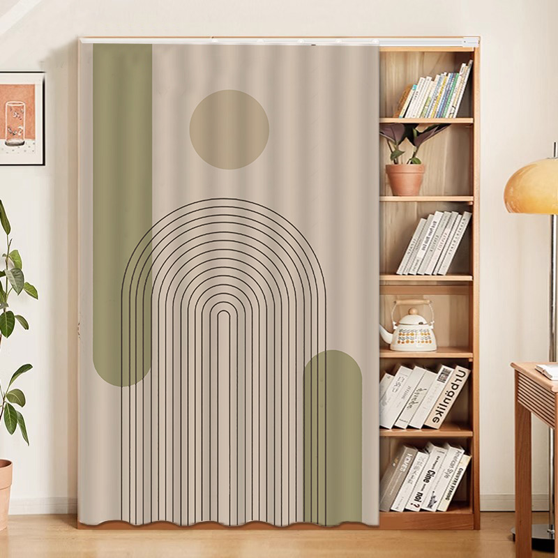 卡通书柜防尘帘柜子遮挡帘