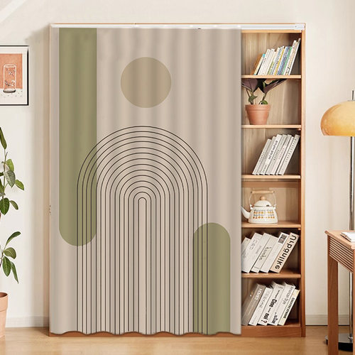 卡通书柜防尘帘柜子遮挡帘