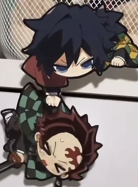 新款鬼灭之刃周边炭治郎富义勇冈亚克力坐姿立牌挂饰收藏送礼自制