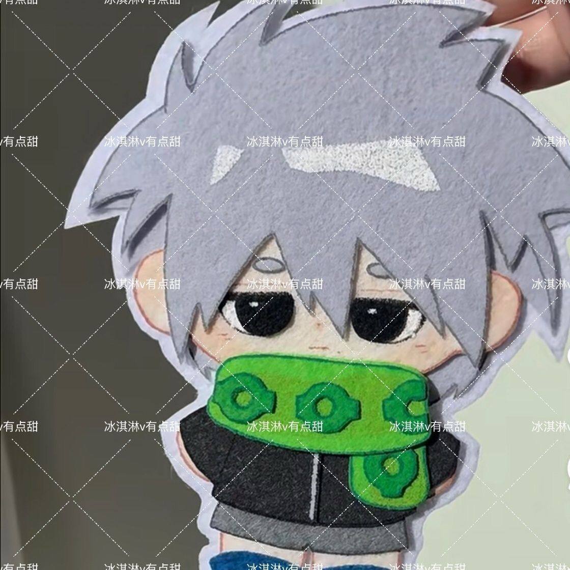 火影忍者周边同人不织布卡卡西高颜值二次元背包小挂件送朋友礼物