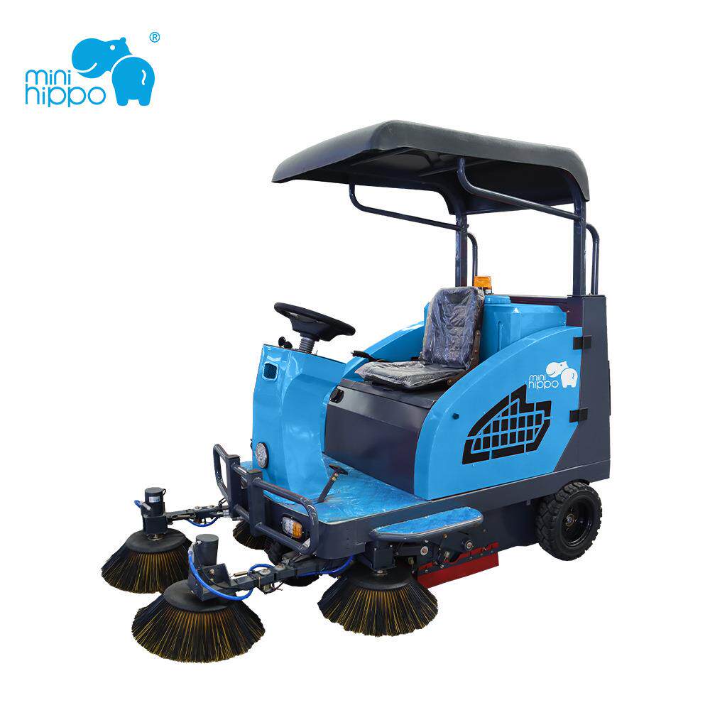 小河马多功能驾驶式扫地车电动清洁车工厂小区市政环卫自卸扫地机