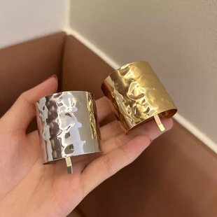 时尚金属风发钩凹凸质感马尾勾插钩百搭金银色冷淡风直销