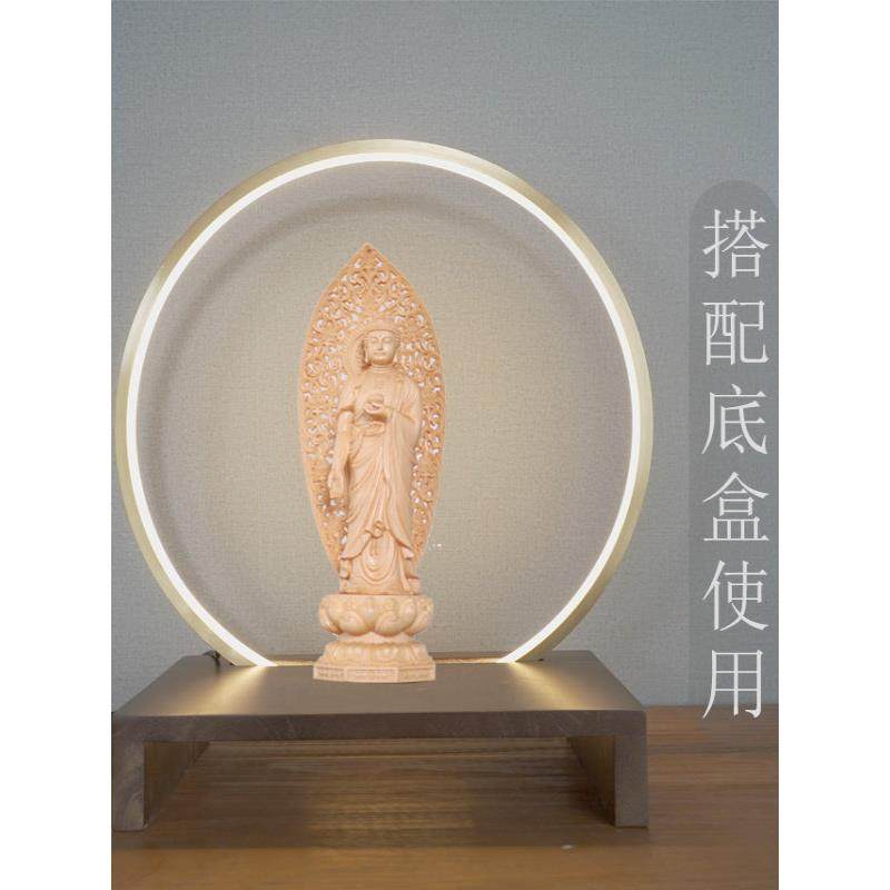 金LED灯圈桌面摆台神光环佛台财神爷神像柜神龛经济型供奉桌神台,家装灯饰光源,装饰台灯,淘宝优惠券,粉丝福利购,淘宝优惠卷